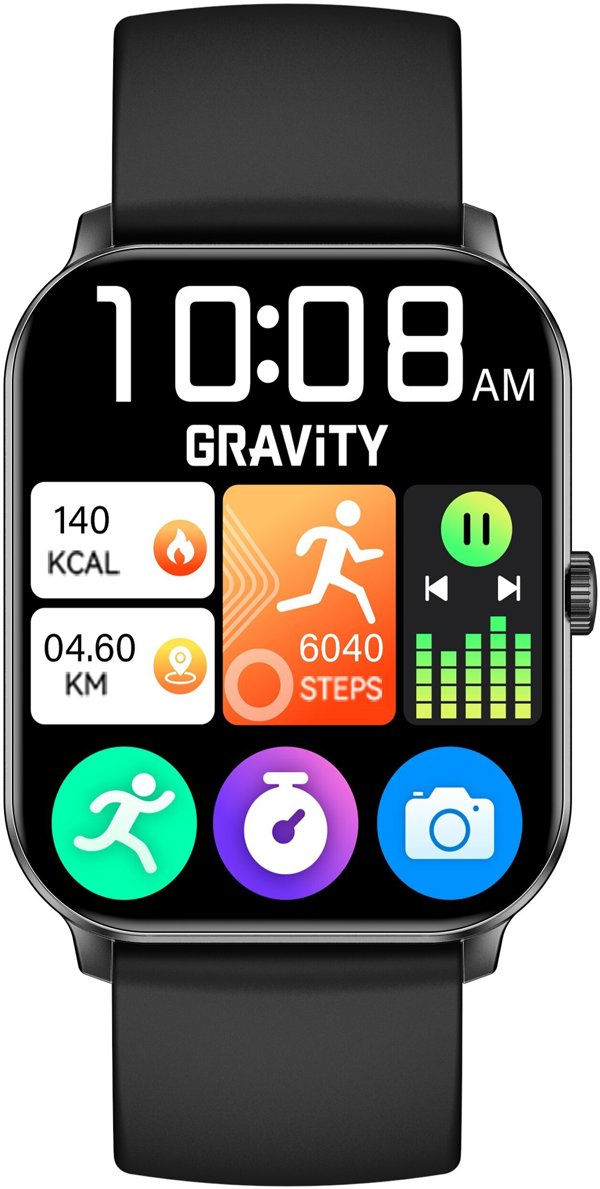Gravity Smartwatch GT36-5 Μαύρο - Έξυπνο Ρολόι