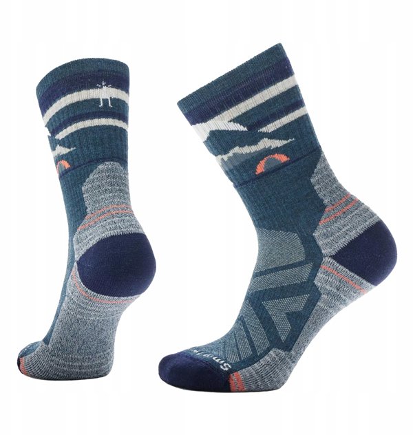 Smartwool W'S Hike Light Cushion Mountain Moon Crew Socks, G74 | twilight blue, L