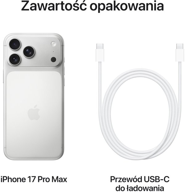 Smartfon Apple iPhone 17 Pro Max 5G 12/2TB Srebrny  (01959506405640)
