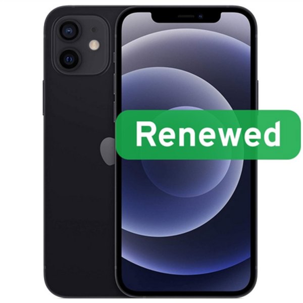 Smartfon Apple RENEW Grade B | IPHONE 12 | 6.1" Super Retina XDR | A14 Bionic | 4GB | 64GB | iOS | BLACk