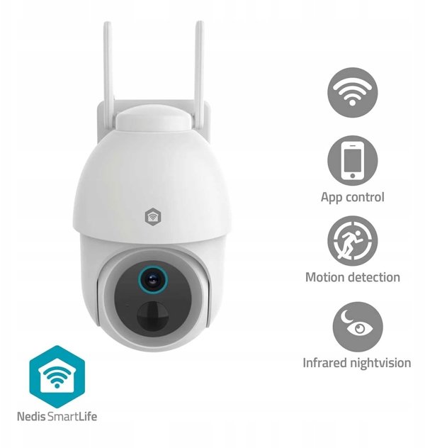 SmartLife udendørskamera | Spotlight | 3MP Full HD 1296p | Pan tilt | IP65
