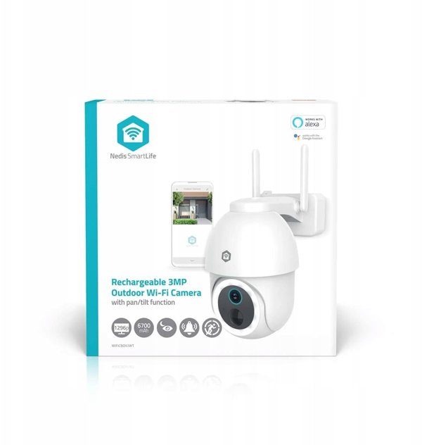 SmartLife udendørskamera | Spotlight | 3MP Full HD 1296p | Pan tilt | IP65