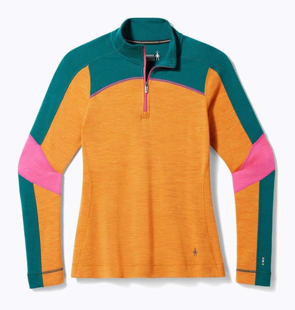 Smartwool W'S Classic Thermal Merino Base Layer Colorblock 1/4 Zip Boxed, L99, S