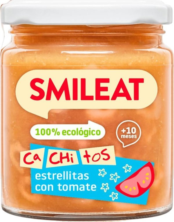 Smileat BIO Sloiczek z ekologicznymi malymi kawalkami makaronu z pomidorami