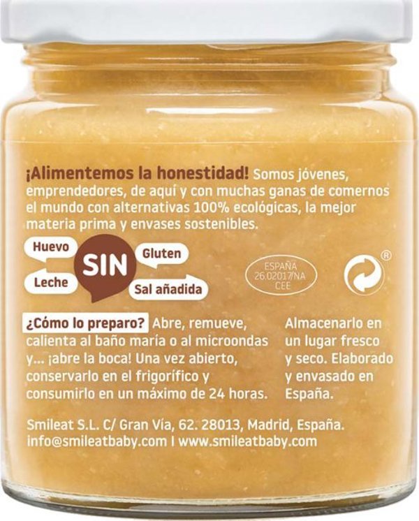 Smileat BIO Βάζο με βιολογικό κοτόπουλο και ρύζι για βρέφη, 230g
