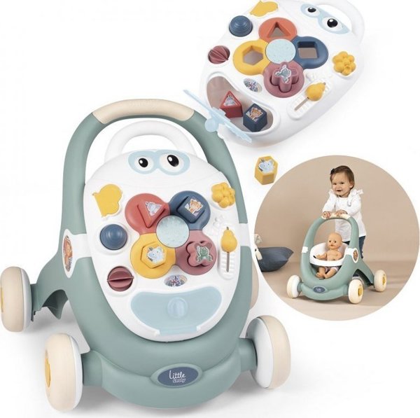 Smoby Διαδραστικός Περιπατητής Little 3 σε 1 για Μωρά, Παστέλ Χρώματα