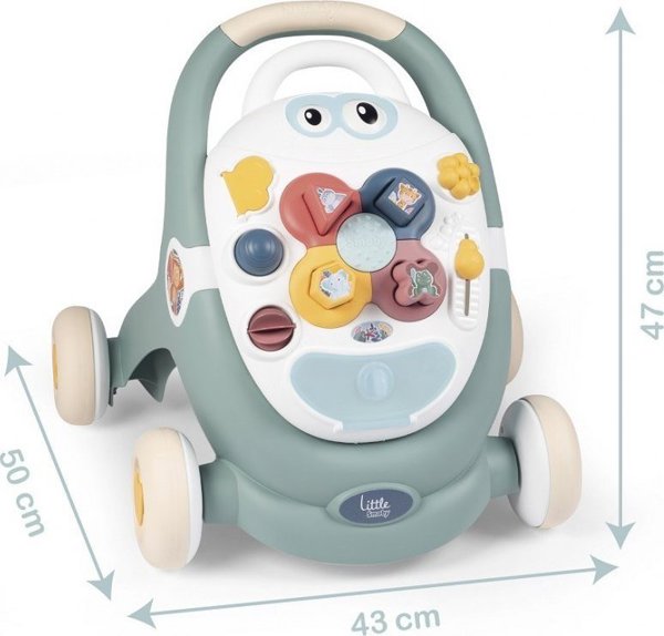 Smoby Διαδραστικός Περιπατητής Little 3 σε 1 για Μωρά, Παστέλ Χρώματα