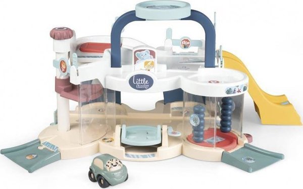 Smoby Little Vroom Planet Παιδικό Γκαράζ Αυτοκινήτων Με 1 Αυτοκινητάκι