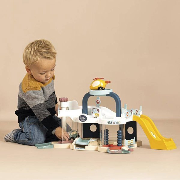 Smoby Little Vroom Planet Παιδικό Γκαράζ Αυτοκινήτων Με 1 Αυτοκινητάκι