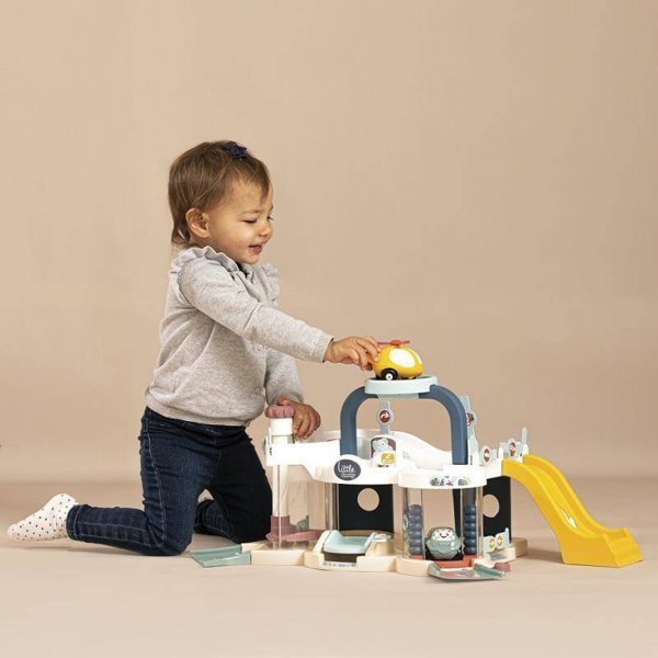 Smoby Little Vroom Planet Παιδικό Γκαράζ Αυτοκινήτων Με 1 Αυτοκινητάκι