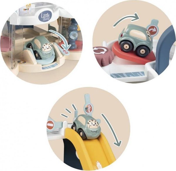Smoby Little Vroom Planet Παιδικό Γκαράζ Αυτοκινήτων Με 1 Αυτοκινητάκι