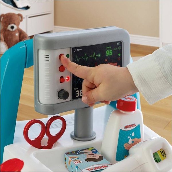 Smoby Ηλεκτρονικό Ιατρικό Καρότσι με 16 Αξεσουάρ για Παιδιά (3032163402077)