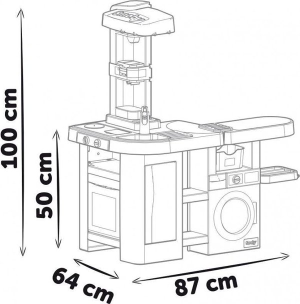 Smoby Mini Tefal Studio Παιδική Κουζίνα με Πλυντήριο και 36 Αξεσουάρ