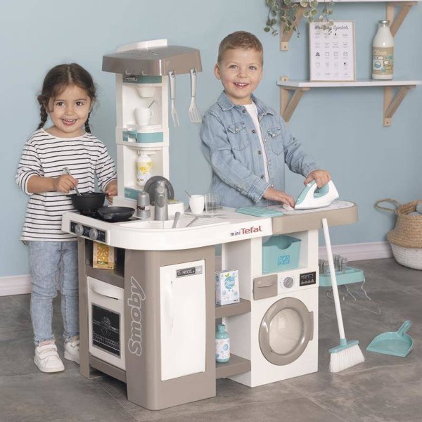 Smoby Mini Tefal Studio Παιδική Κουζίνα με Πλυντήριο και 36 Αξεσουάρ
