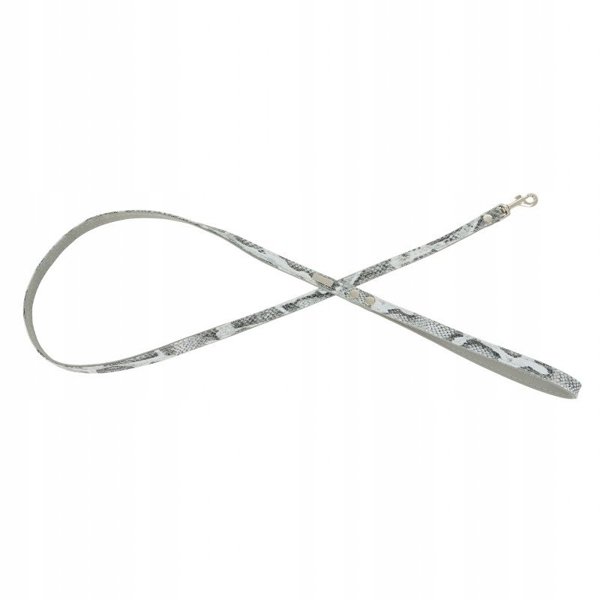 Λουρί σκύλου Wild Snake γκρι δερμάτινο με νίκελ 13mm 120cm