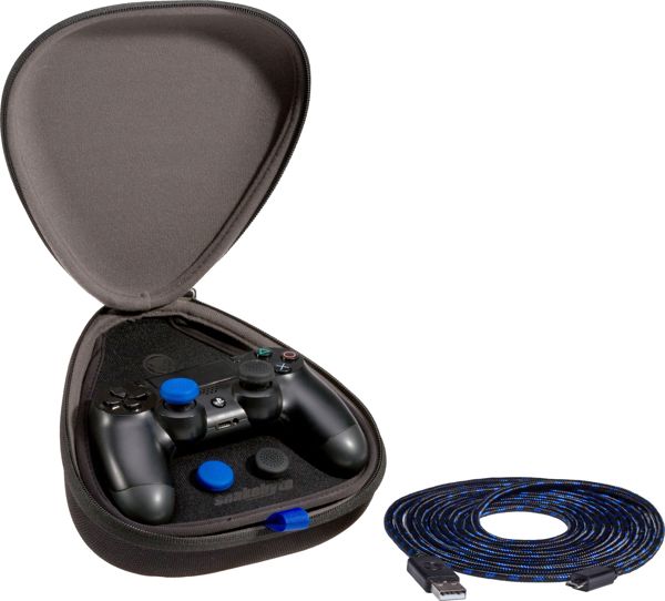 Snakebyte Game:Kit Σετ Αξεσουάρ για Χειριστήριο PS4 με Θήκη, Καλώδιο Φόρτισης και Καλύμματα Αναλογικών Μοχλών