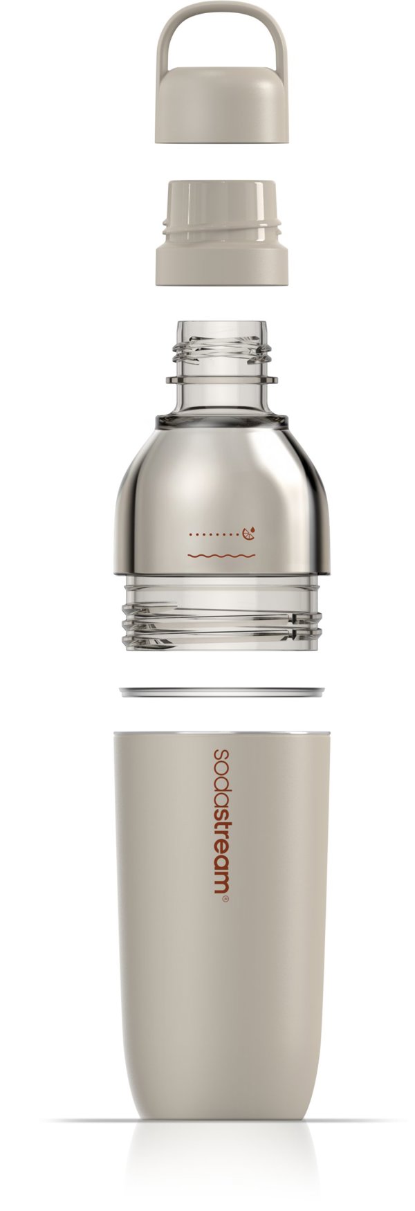 Sodastream Θερμικό Μπουκάλι Easy Mix Fizz&Go 0.71L Μπεζ