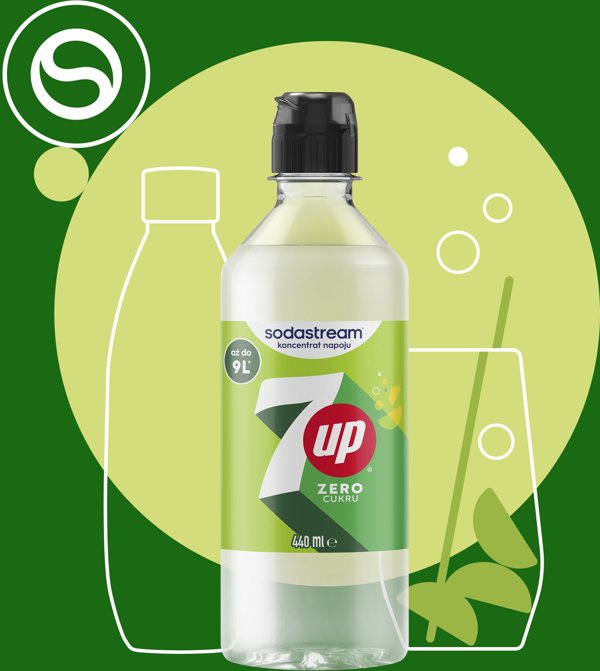 SodaStream Σιρόπι 7UP Zero Sugar Για Ανθρακούχο Νερό 440ml