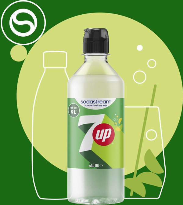 Σιρόπι Sodastream 7Up για Ανθρακούχο Νερό 440ml - Συμπύκνωμα για 9 Λίτρα Ροφήματος