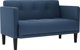 Sofa dwuosobowa niebieska 111 cm tkanina