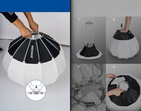 Neewer Softbox Lantern Octagon 90cm - Σφαιρικός Διαχυτής Φωτισμού με Bowens Mount