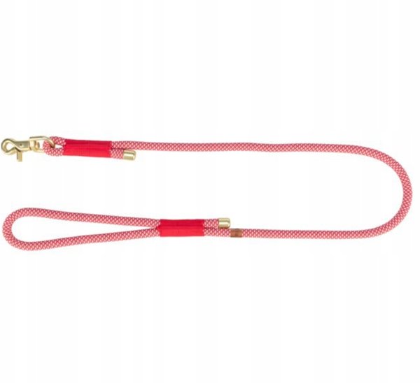 Soft Rope, smycz, dla psa, czerwona/kremowa, nylon, S–XL: 1.00 m/o 10 mm