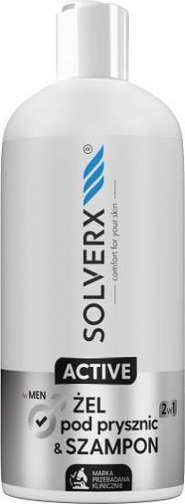 Solverx SOLVERX Active τζελ για ντους και σαμπουάν 2 σε 1 για άνδρες 400ml