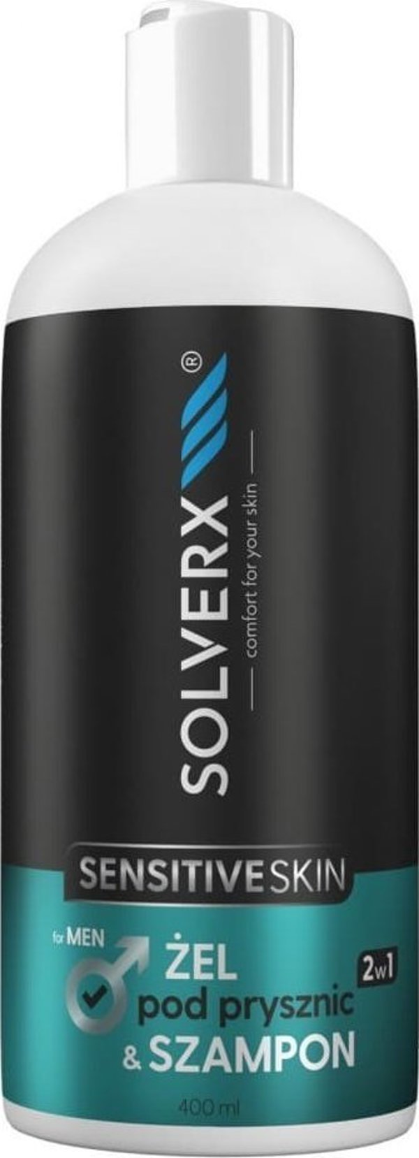 Solverx SOLVERX MEN SENSITIVE SKIN Τζελ & σαμπουάν 2σε1 400μ&