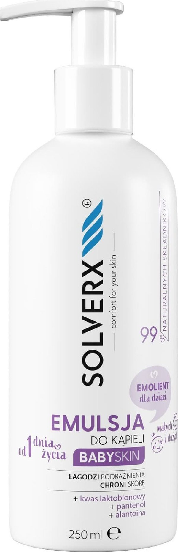 Solverx SOLVERX Baby Skin Γαλάκτωμα-Ενυδατική κρέμα για το μπάνιο των παιδιών 250ml