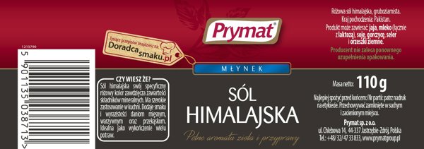 Αλάτι Ιμαλαΐων PRYMAT, 110g με μύλο