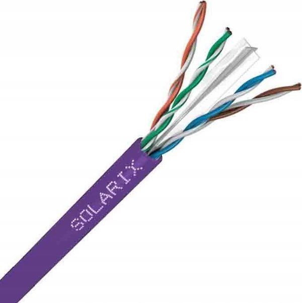 Καλώδιο εγκατάστασης Solarix UTP, Cat6, σύρμα, LSOH, κουτί 100m SXKD-6-UTP-LSOH