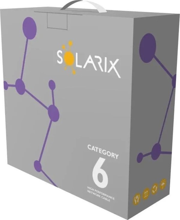 Καλώδιο εγκατάστασης Solarix UTP, Cat6, σύρμα, LSOH, κουτί 100m SXKD-6-UTP-LSOH