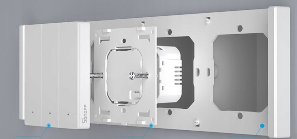 Sonoff Πλαίσιο για διακόπτη M5 80 διπλό 2-πλό SONOFF M5-2C-80-FW (λευκό)