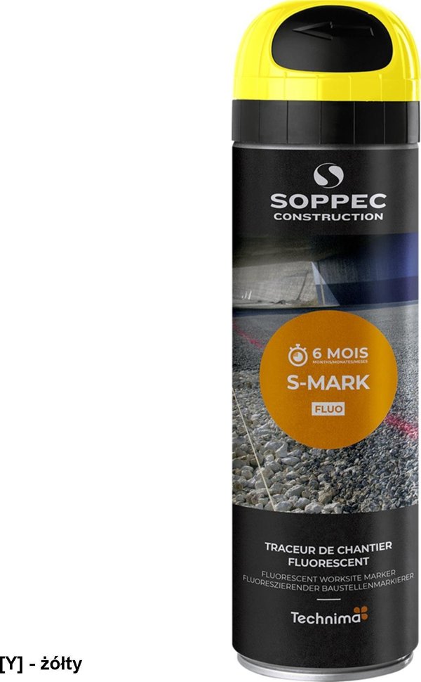 Soppec FASMARK - fluorescencyjna farba w spray'u do znakowania poziomego - czerwony