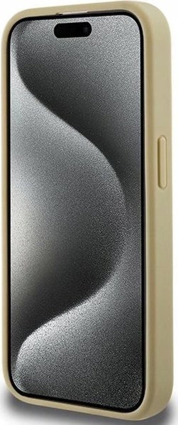 Θήκη Sourcing Hello Kitty MagSafe για iPhone 15 Pro 6.1" - Δερμάτινη με Κεφάλι Kitty, Χρυσή
