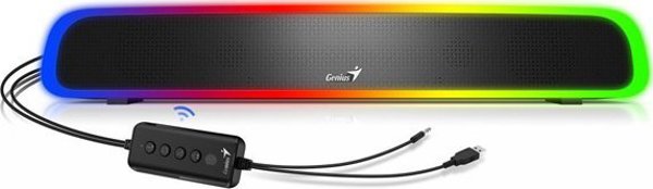 Genius SoundBar 200BT Ηχομπάρα 4W με Bluetooth 5.1 και RGB Φωτισμό - Μαύρη