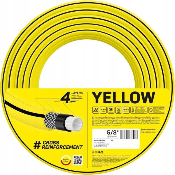 Sourcing C.GREEN HOSE. YELLOW 5/8" 30m