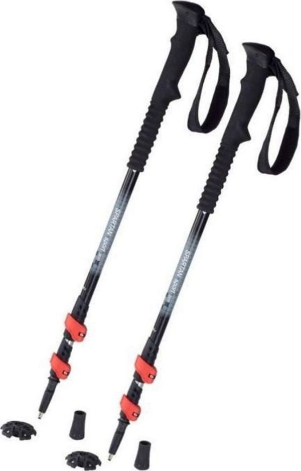 Spartan Pro Trekking Μπατόν Πεζοπορίας, Αλουμινίου, Με Σύστημα Κλειδώματος, Σετ 2 Τεμαχίων