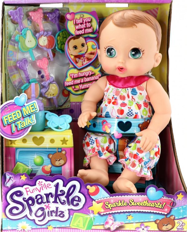 Sparkle SPARKLE GIRLZ μωρό που μιλά Sweethearts με σετ σίτισης, λατβική γλώσσα, 10078_lv
