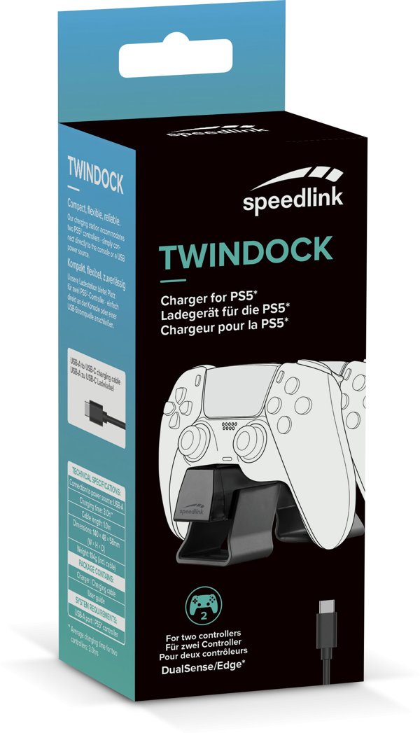 Speedlink TWINDOCK Charging System für PS5. schwarz retail
