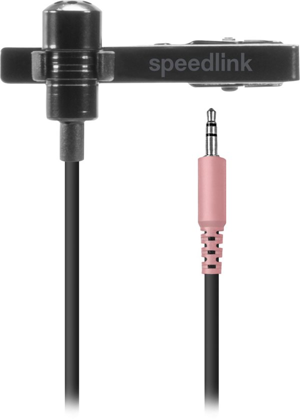 Speedlink Mikrofon SPES. zum Anstecken. Metalclip. schwarz retail