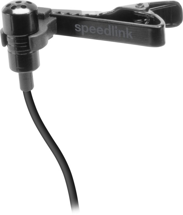 Speedlink Mikrofon SPES. zum Anstecken. Metalclip. schwarz retail