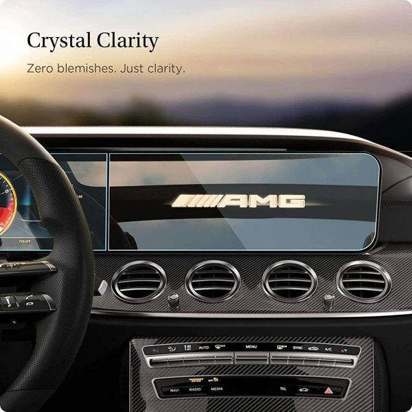 Σέτ γυαλιού Spigen tempered "EZ FIT" για MERCEDES E-CLASS 2020 / 2021 8809756648984