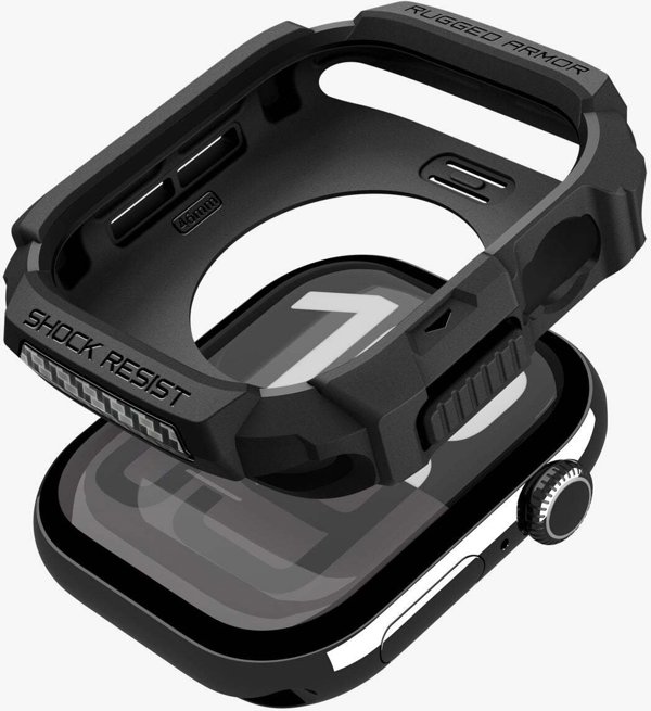 Spigen Rugged Armor 2, matte black - Apple Watch 11 46mm