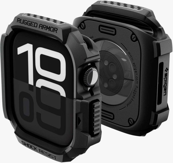 Spigen Rugged Armor 2, matte black - Apple Watch 11 46mm