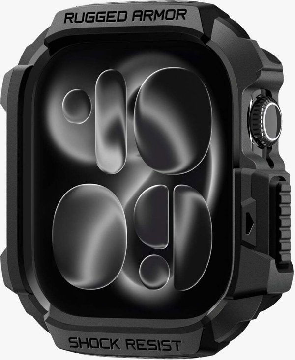 Spigen Rugged Armor 2, matte black - Apple Watch 11 46mm