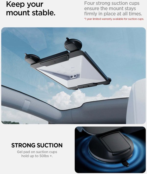 Spigen Window Car Mount STL100, black - Starlink Mini