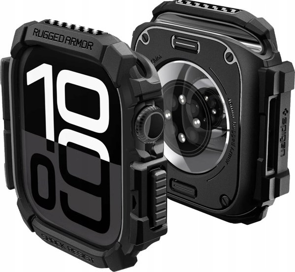 Spigen Θήκη Rugged Armor για Apple Watch 10 (46mm) - Matte Black