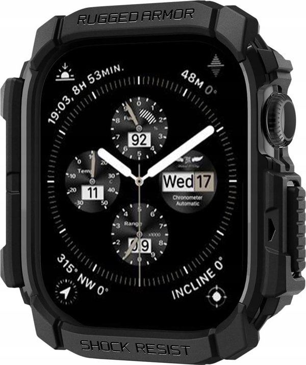 Spigen Θήκη Rugged Armor για Apple Watch 10 (46mm) - Matte Black