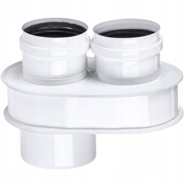 SpiroFlex Διαχωριστής Καπνοδόχου 60/100 2x80 Λευκός